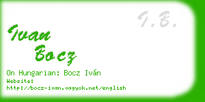 ivan bocz business card